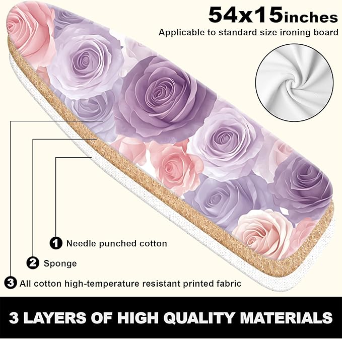 Ironing Board Cover 15x54 Inch- Standard Cotton Cover