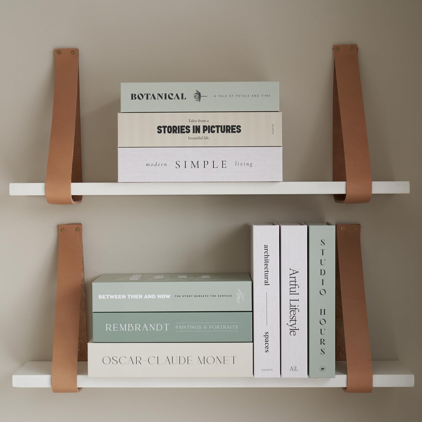 Beautiful Decorative Books - Set of 9 Boxes Enhance Your Coffee Table, Bookshelf or Mantel Shelf Decor - Aesthetic Fake/Faux Books for Modern Home Decoration, Photo Storage and as a Keepsake Box