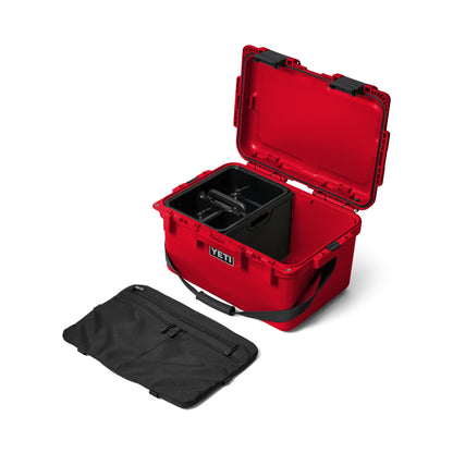 YETI LoadOut 30 GoBox Divided Waterproof Cargo Case, Dry Box, Camera Case, Fishing Tackle Box, Rescue Red