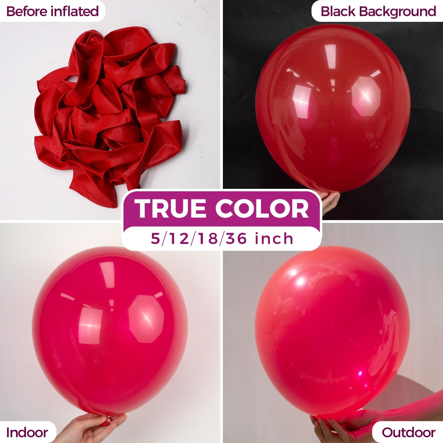 Bezente Red Balloons Latex Party Balloons - 100 Pack 12 inch Round Helium Red Balloons for Christmas New Years Casino Theme Wedding Birthday Patriotic Party Decorations