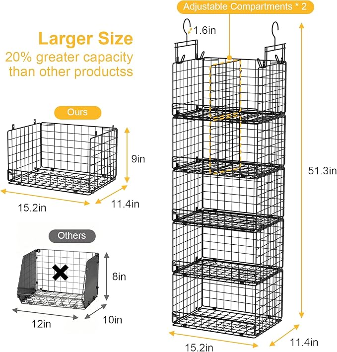 5 Tier Hanging Closet Organizer