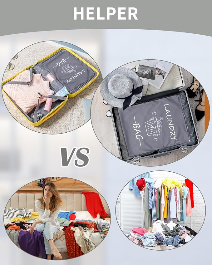 babygoal Travel Laundry Bags 2 Pack, Gym and Swimming-Washable Waterproof Wet