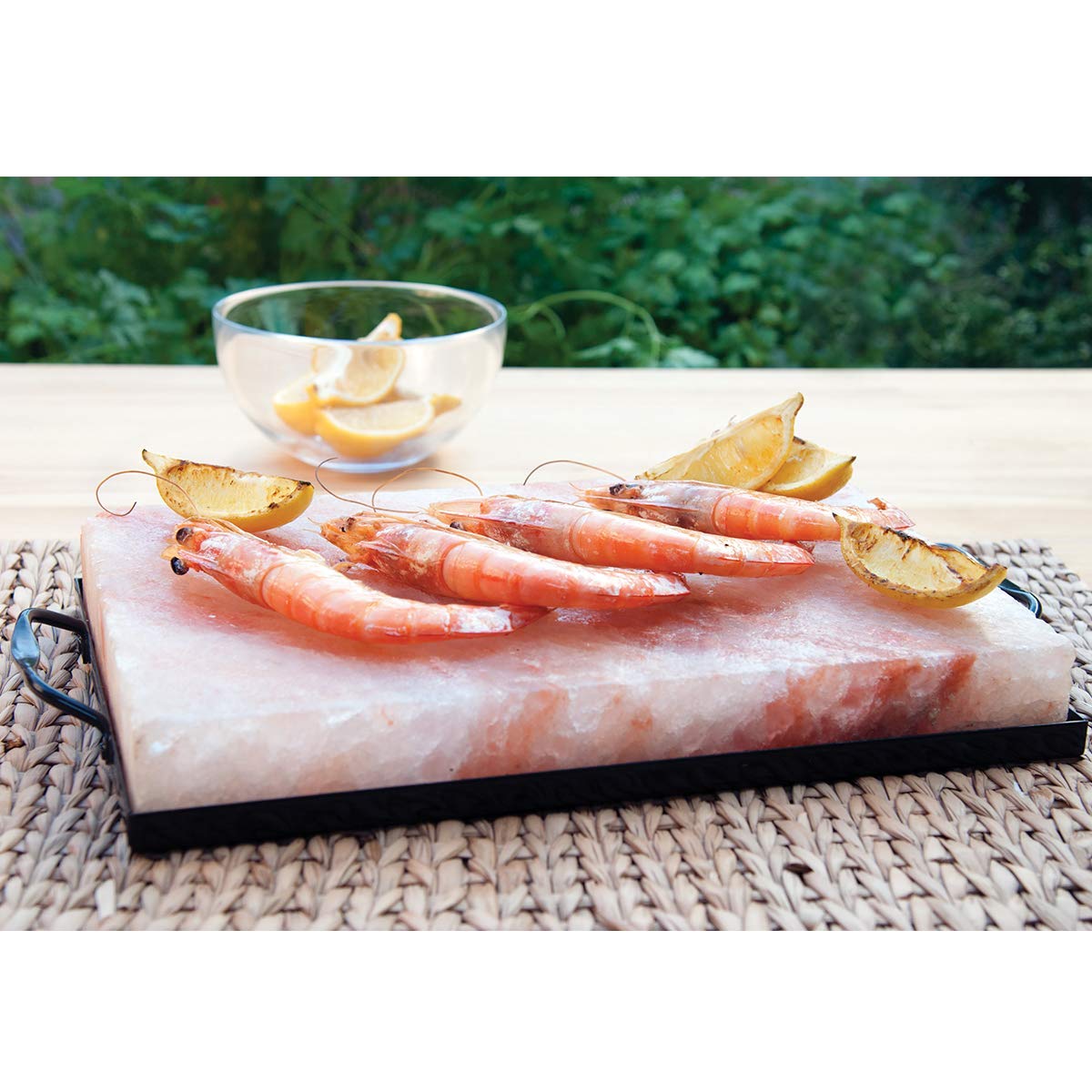 Charcoal Companion CC6301 Himalayan Salt Plate & Holder Set