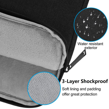 Chelory 13 14 Inch Laptop Sleeve Bag for 13 Inch MacBook Pro MacBook Air 14 inch MacBook Pro, 13.3 13.5 14 Inch Notebook Computer Ultrabook Shockproof Protective Cover iPad Tablet Carrying Case, Black