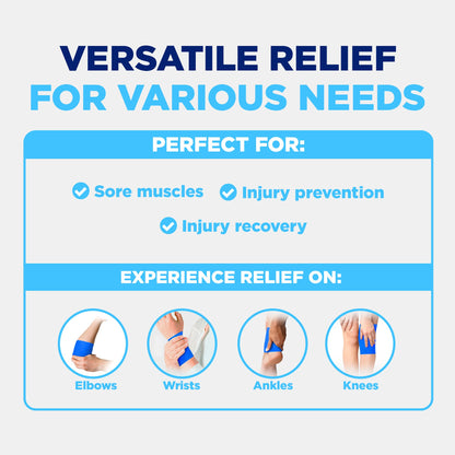 ICEE Tape – Self-Adhering Compression Wrap, Instant Cooling Sensation, No Refrigeration Needed (Blue)