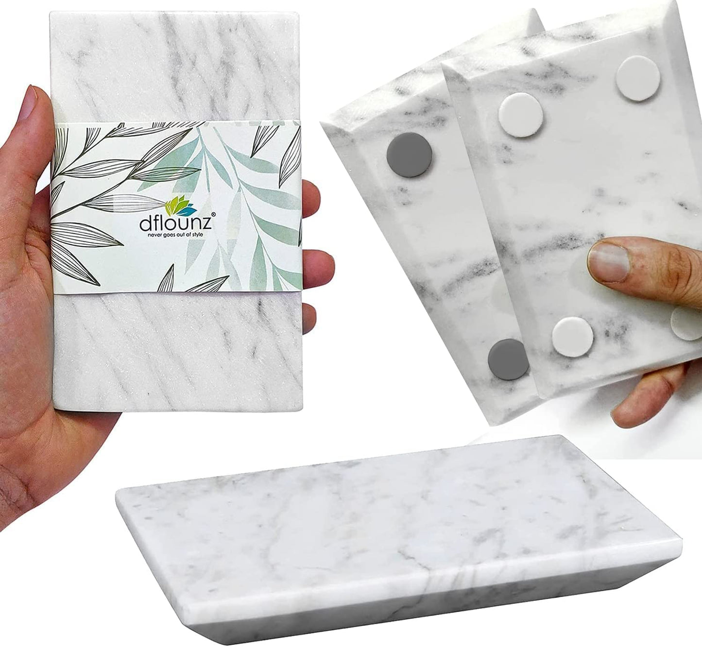 Chritmas Gift/Chritmas Sale Marble Stone Soap Dish Bath Accessories for Bathrooms, Tub or Wash Basin in Rectangular Shape Made Out of Indian B-White Marble Stone.