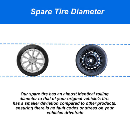 Gleyi Spare Tire Kit Compatible with 2020-2026 Tesla Model Y - Includes 18x4 Rim, 155/85R18 Spare Tire, 28.5” Rolling Diameter, Includes car Jack kit and Spare tire Bag.