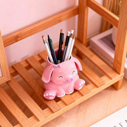 Pink Piggy Candle Jar Resin Mold, Animal Epoxy Resin Casting Silicone Mold for Craft DIY Planter Jewelry Pen Holder Flower Pot Container Mould, Perfect for Decoration Birthday Gift Garden Home
