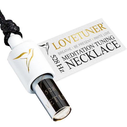 LOVETUNER Meditation Tuning Necklace 528 hz Frequency of Love | Mindfulness Device for Anxiety & Stress Relief, Metal,