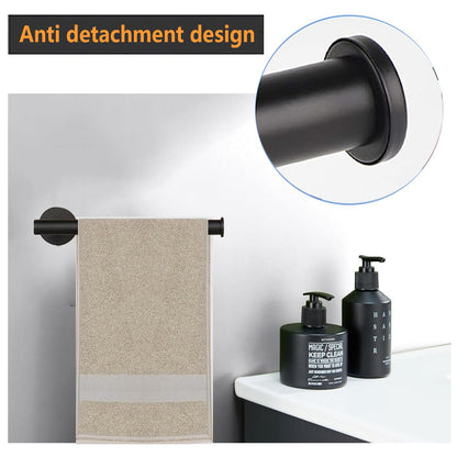 Sotuai Hand Towel Holder - 9" Modern Design Towel Ring, Thicken SUS 304 Stainless Steel Towel Holder for Bathroom Wall, Contemporary Hand Towel Rack - Matte Black