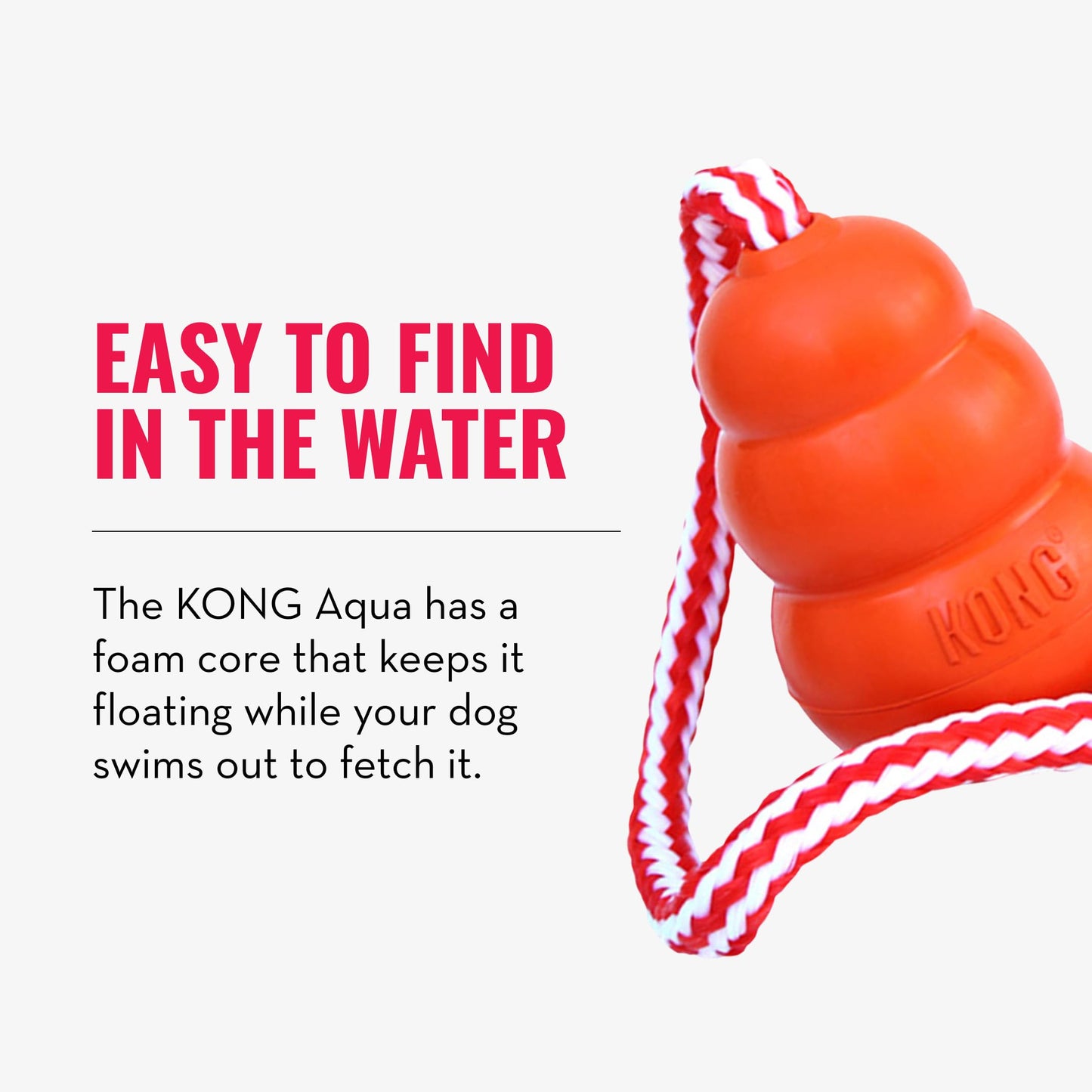 KONG - Aqua - Floating Fetch Toy for Water Play - For Medium Dogs
