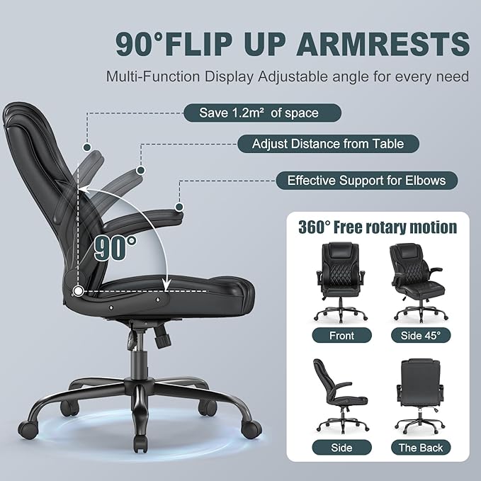 AnyGod Executive Office Chair, Comfy Ergonomic Computer Desk Chairs