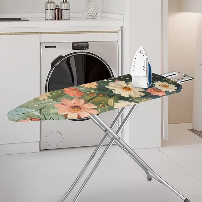 Daisy Prints Ironing Board Padded Cover Dust Covers Stretchable Iron Board