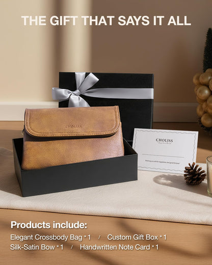 CHOLISS Small Crossbody Bags for Women, Vegan Leather Cell Phone Purse, Mini Travel Purse with Adjustable Strap