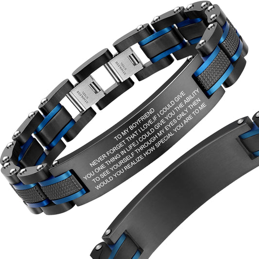 Zillaly bracelets for men Personalized Sculpture Father Jewelry Men's Gift Father