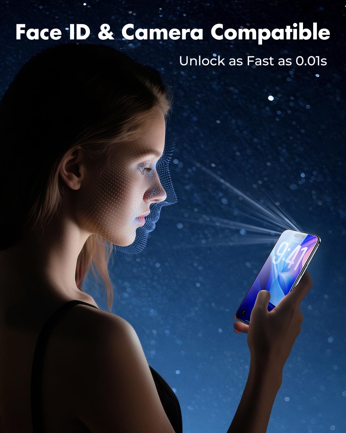 UNBREAKcable 2-Pack Screen Protector for iPhone 16e/13/13 Pro/14, Double Shatterproof Tempered Glass [Easy Installation] [9H Hardness] [99.99% HD] [Case Friendly] for Apple 13 Pro/13/14/16e 6.1 inch