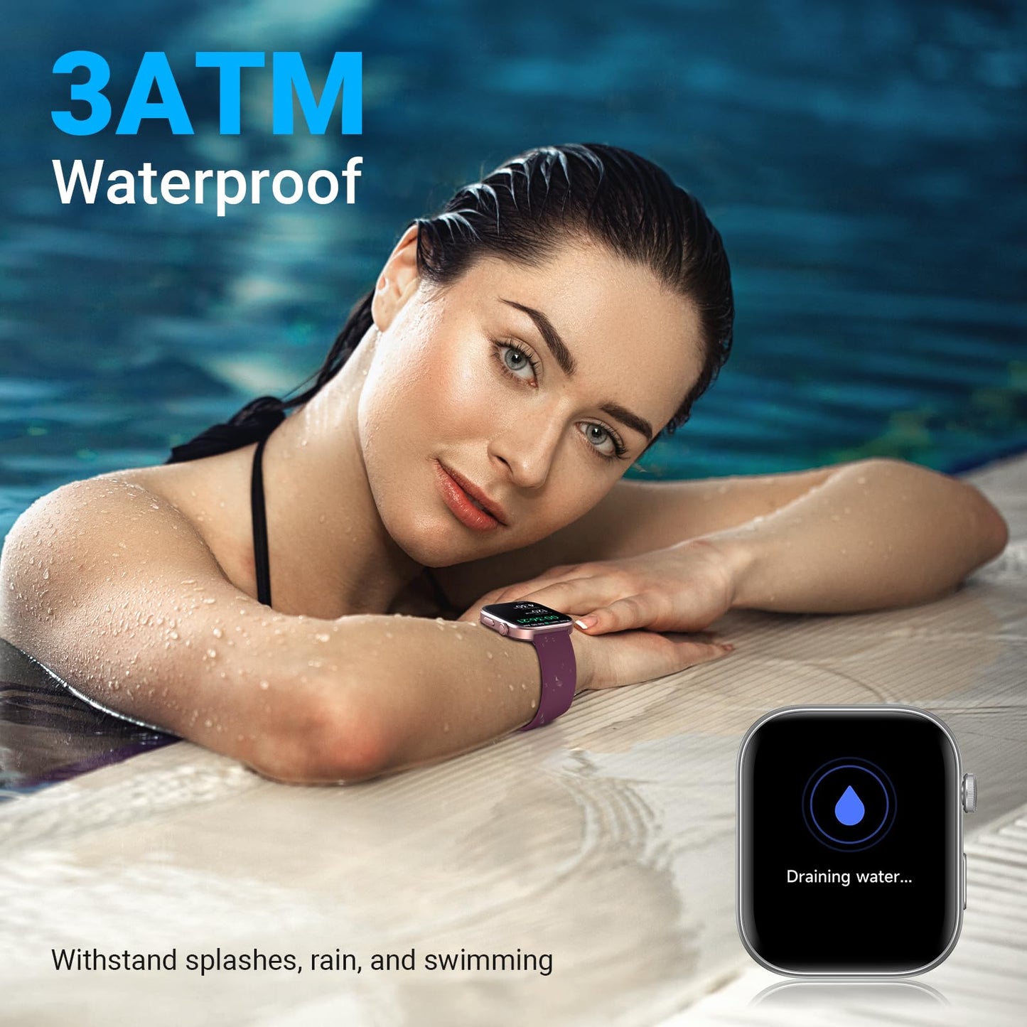 Smart Watches for Women Men, 1.99”Large AMOLED Screen Fitness Tracker Watch with AI Voice, Bluetooth Call, Heart Rate/SpO2/Sleep Monitor, 3ATM Waterproof, 12 Days Battery, 105 Sport Modes