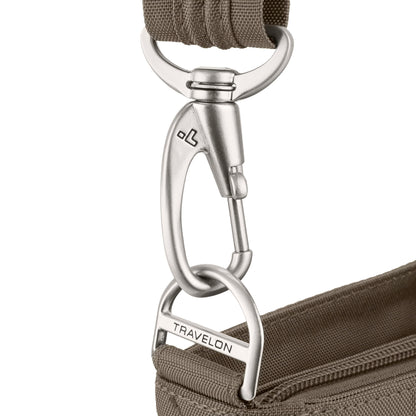 Travelon Anti-theft Classic N/S Crossbody Cross Body Bag, Brown, One Size, Travelon Anti-theft Classic N/S Crossbody