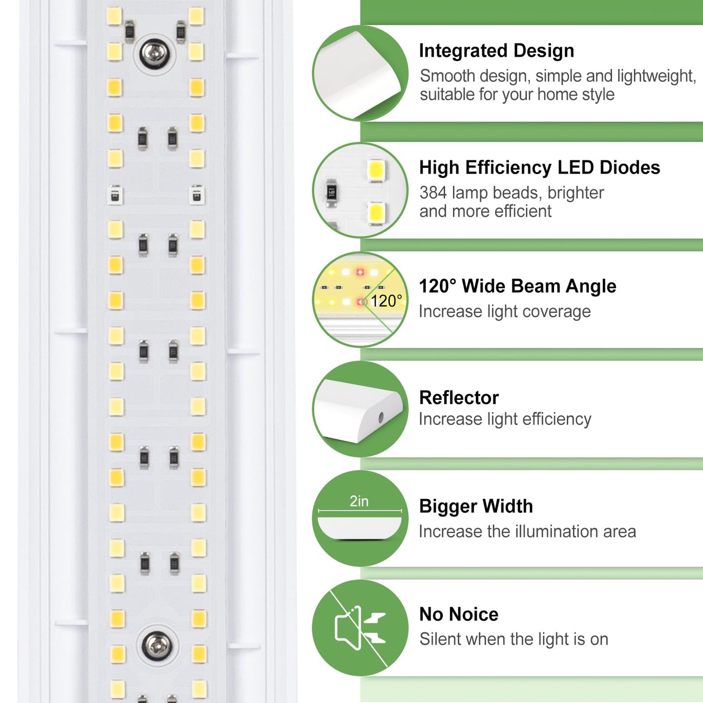 FOXGARDEN Grow Light, Full Spectrum Plant Light Strip for Indoor Plants, 384 LED Bright Grow Lamp with Auto On/Off Timer 4/8/12H, 4 Switch Modes, 10 Dimmable Brightness, 4 Packs