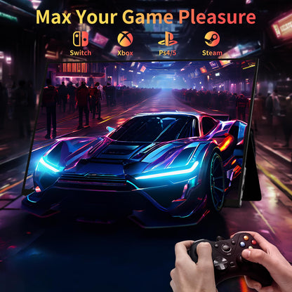 10.5''Portable Monitor for latop ,2K FHD 60HZ Laptop Monitor Screen,USB-C and HDMI Inputs, Ultra-Slim IPS Panel with HDR and Premium Smart Cover & Speakers for Laptop,PC,Phone,PS4/5,Switch,Mac,Xbox