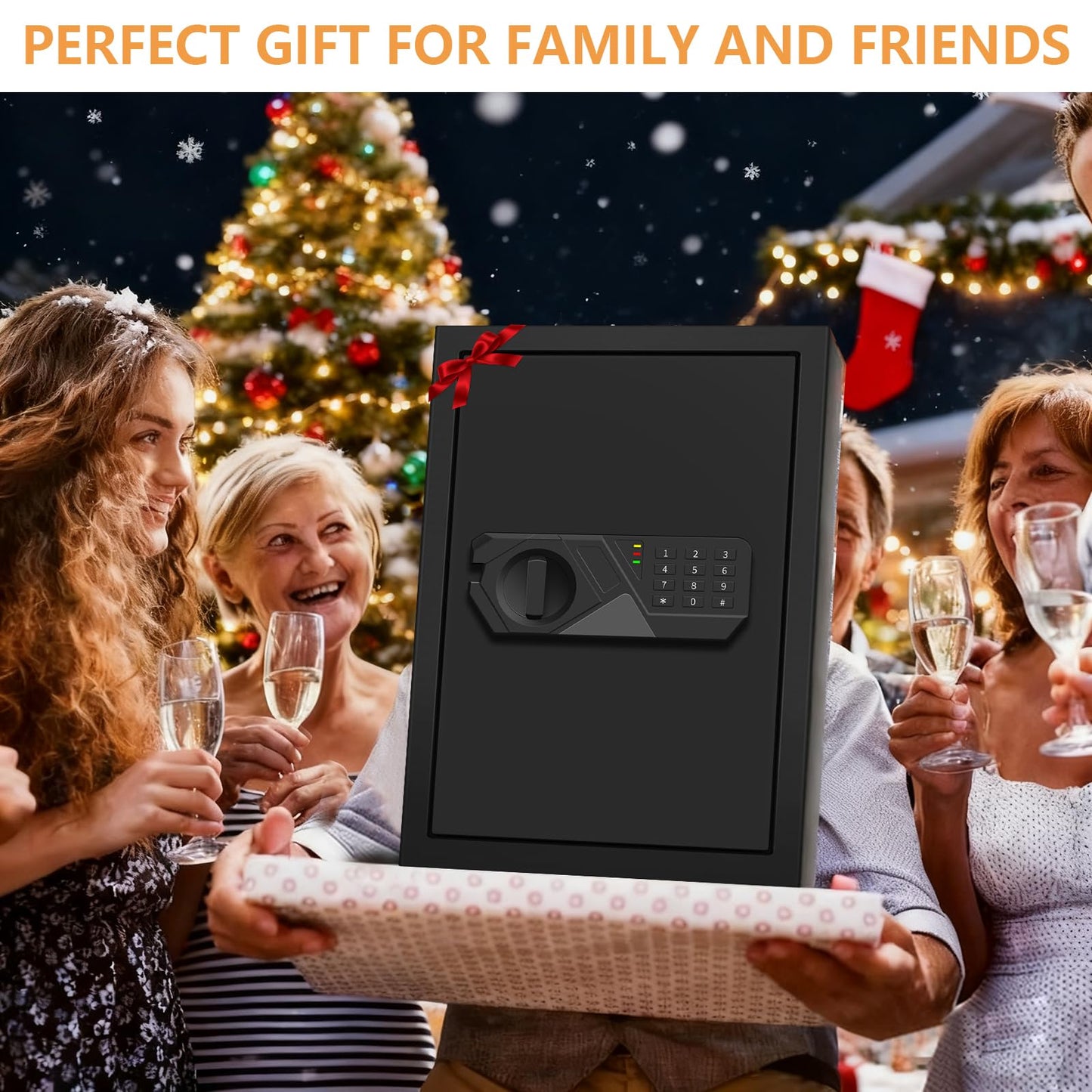 3.4 Cubic Feet Large Safes for Home Use Fire and Water proof, Digital Security Safe with Key and Combination, Home Safes Water and Fireproof for Firearm Medicine Money Valuables