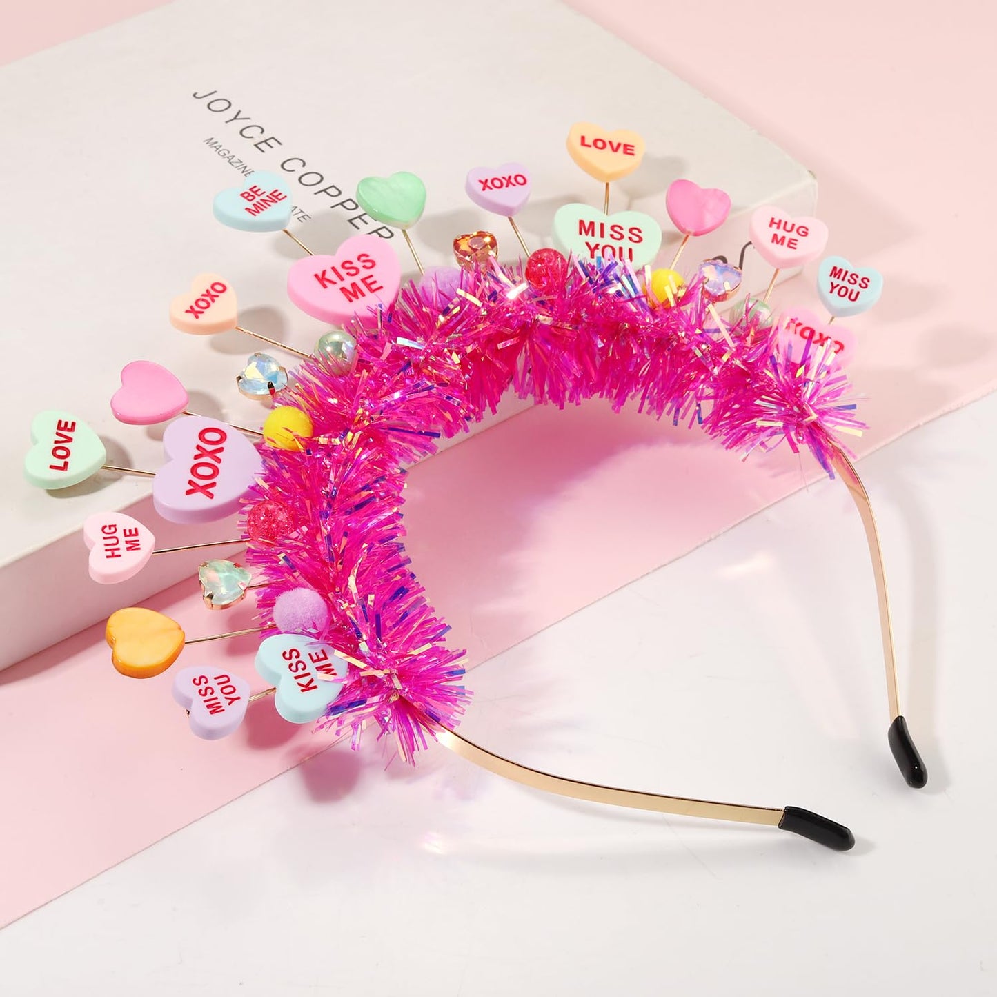 NVENF Candy Headband Costume Accessories Christmas Candy Cane Lollipop Headbands Candy Costume Halloween Holiday Christmas Outfits for Women Party Favors Gifts (Pattern M)