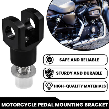Motorcycle Foot Pegs Supports Mount Footrest Mounting Clevis Hardware Kit Left and Right Passenger Footrest Compatible with Softail FXST Low Rider Sport Glide Dyna FXR FX (Black)