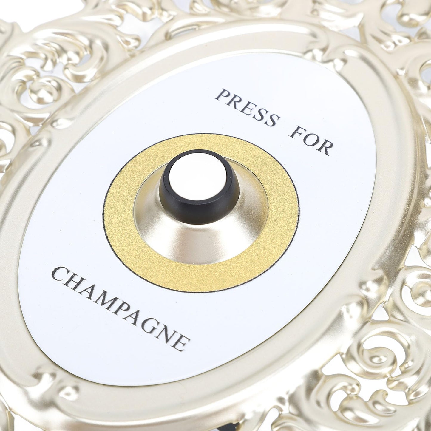 Retro Champagne Button, Metal Decorative Press Champagne Door Rings Bell for Home Restaurants Bedrooms Celebrations