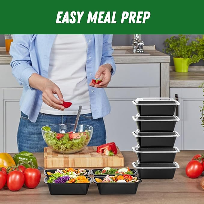 50 Pack 24 oz Meal Prep Containers Reusable
