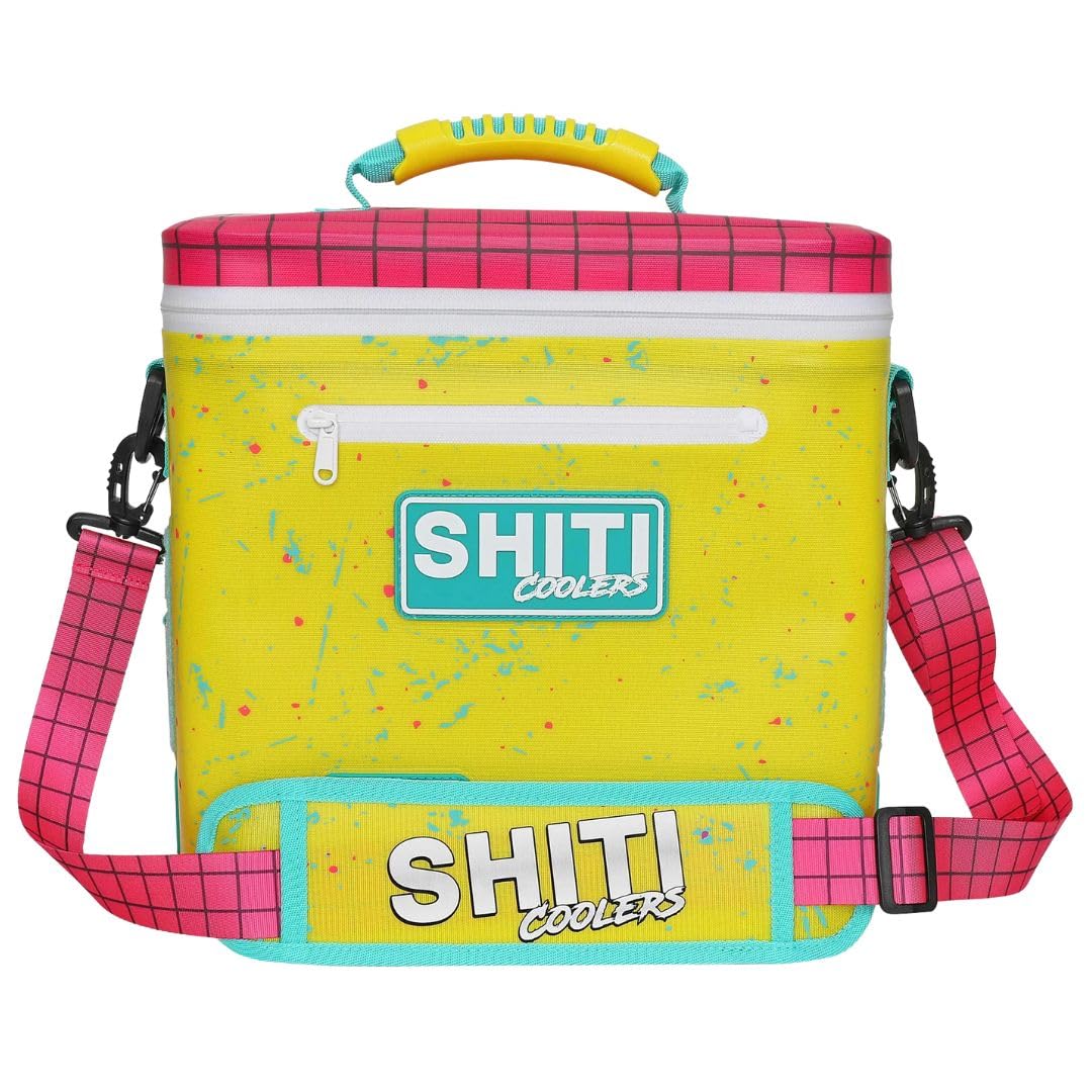 SHITI Coolers Cooler for Camping, Travel, Beach, Soft Lunch Box for Food, Drinks & Ice, Portable, Waterproof 24 Hr Insulated Bag with Shoulder Straps, Customizable (The Basket, 12 Can Cooler)
