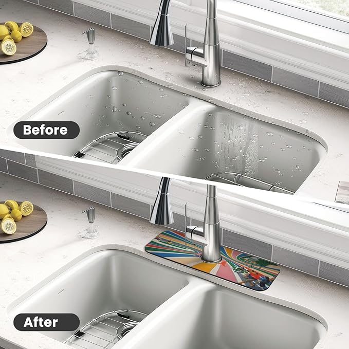 Beatles Come Together Abbey Road Kitchen sink faucet pad, strong water