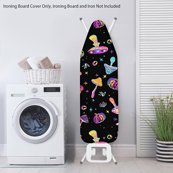 Colorful Mushroom Pumpkin Iron Board Cover, Ironing Board Protector