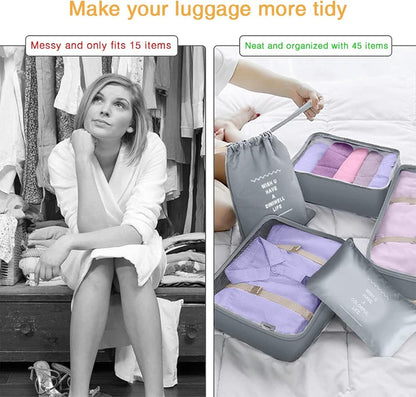 Packing Cubes for Suitcase - GEEDIAR 11 PCS Packing Cubes Travel Luggage Organizers Bag Waterproof Travel Essentials Bag Clothes Shoes Storage Bags（Grey）