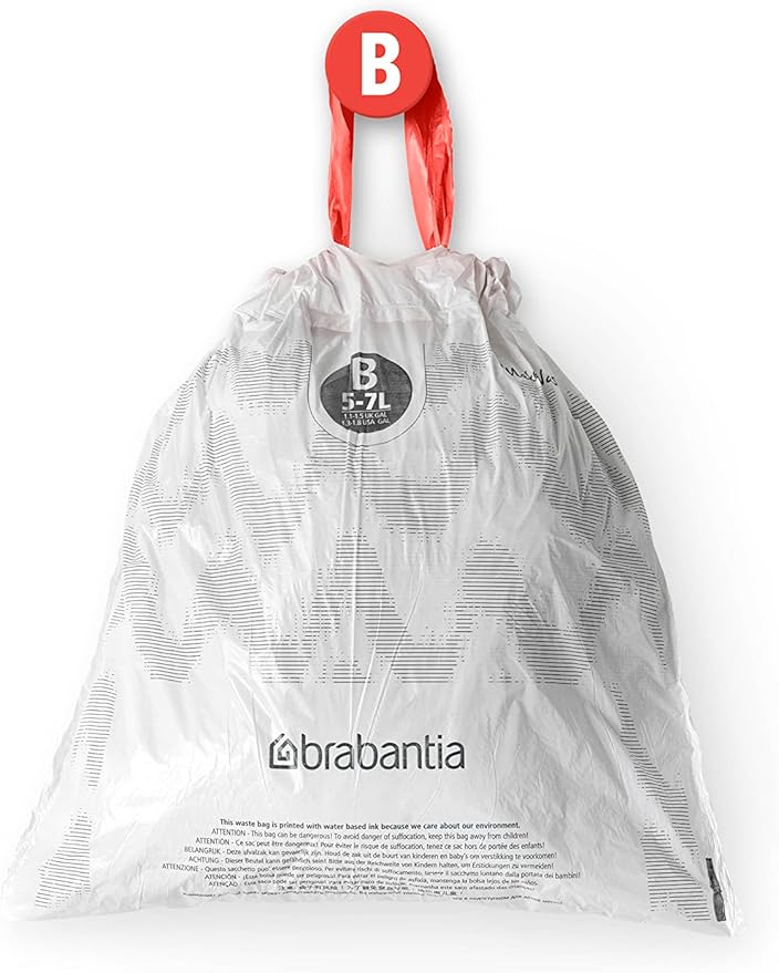 Brabantia PerfectFit Trash Bags Thick Plastic Trash Can Liners