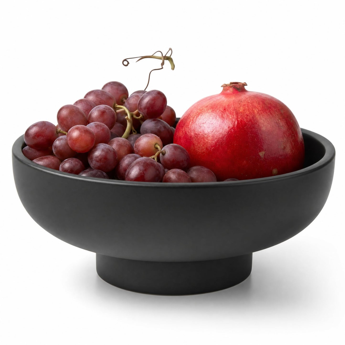 12" Concrete Extra Large Fruit bowl for Kitchen Counter, Coffee Table Decor, Decorative Key Bowl, Home Décor Accents, Kitchen Counter Decor Black
