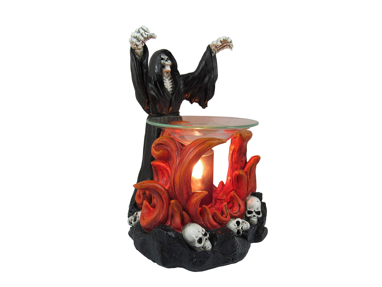 DWK "Dark Summoner Grim Reaper Decorative Electric Wax Warmer | Home Fragrance Products for Your Home Office | Wax Warmer for Scented Wax Melts | Gothic Decor Home Accents - 8"