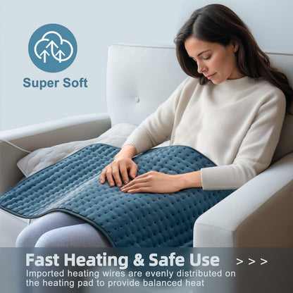 Heating pad for Back, Neck, Shoulder, Cramps and Leg Pain Relief, Heat Pads Christmas Gifts for Women, Men, Mom, Dad, Auto-Off,Machine Washable,Moist Dry Heat Options,Extra Large 12"x24"