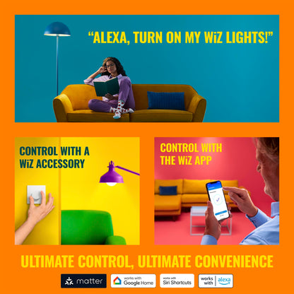 WiZ LED Smart Light Strip - Sunset to Sunrise Automation + Preset Light Modes + Control with Voice or App, Full Color RGB, Works with Alexa, Google Home, and HomeKit - 100 ft Cut to Fit