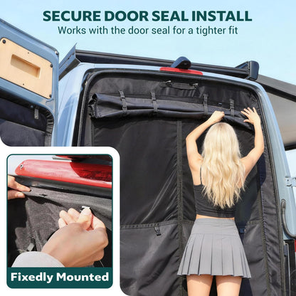 VANNCAMP Magnetic Sliding Door Bug Screen for Ram ProMaster High Roof Van,2014-2026, Weighted Bottom, Hands Free Entry, Center Magnetic Closure