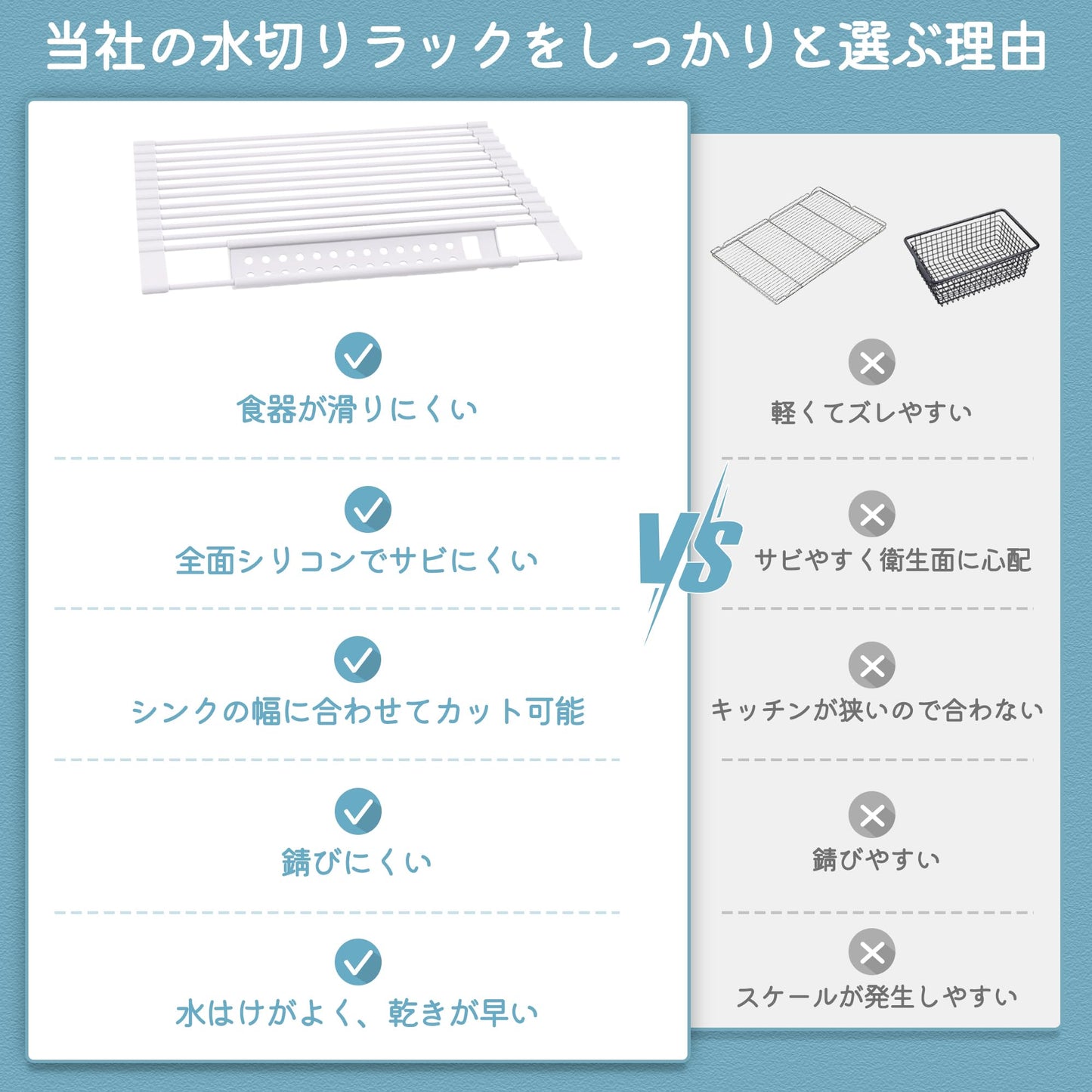 TITIROBA Dish Drying Rack, Over The Sink, Foldable, Dishes, Tray Included, Compact, Silicone, Rust-Free, Space Saving, Kitchen, Sink Dish Drying Rack, Wide, 20.5 x 12.6 inches (52 x 32 cm), Off White