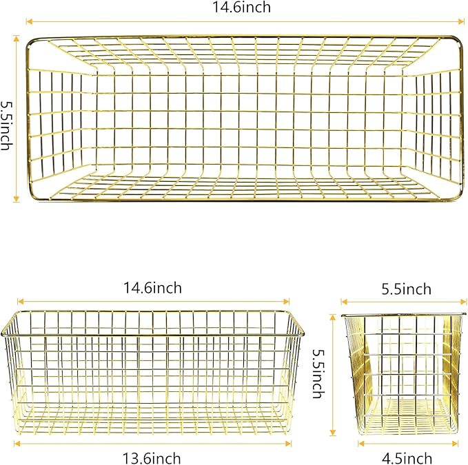 2 Sets Extra Large Hanging Wall Basket, WallmountedFruit Vegetable Toy Snack