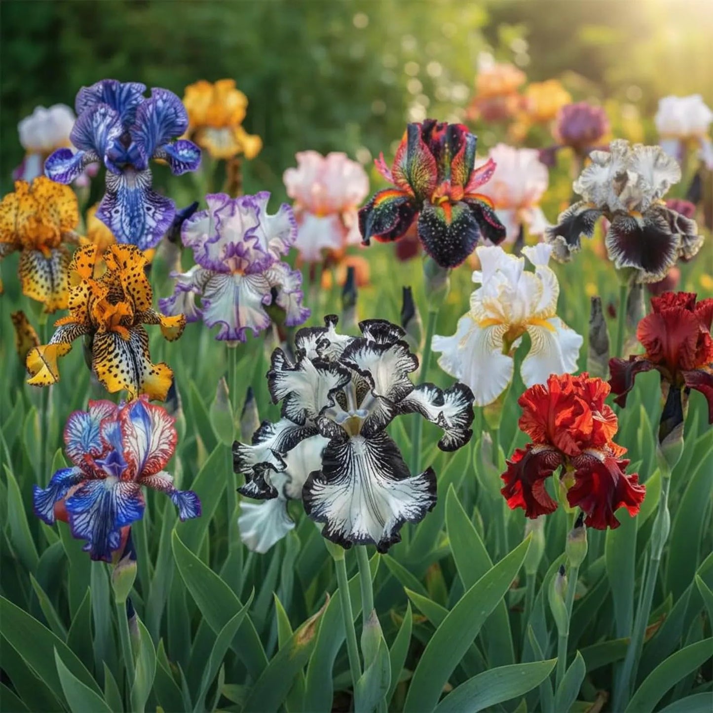 Iris Seed Mix 20 Seeds Striped Iris Seeds, Rare Bearded Iris Flower s, Black and White Zebra Pattern, Perennial Garden Plant for Home or Garden Limited Supply Order Now!