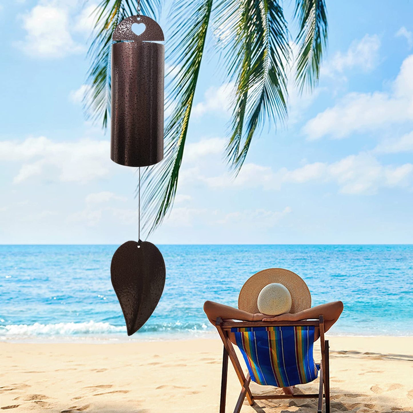 Wind Chimes for Outside Deep Tone Memorial Wind Chime Outdoor Deep Resonance Serenity Bell Copper Wind Bell Sympathy Gift Garden Decor Home Decoration 28 Inch Large
