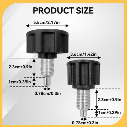 Frdhee 4Pcs Pop Pull Pin Knob M16, Adjustment Fitness Pop Pull Pin Knob for Fitness Equipment, Exercise Bike Pin Knob Replacement Parts for Fitness Equipment Exercise Machines