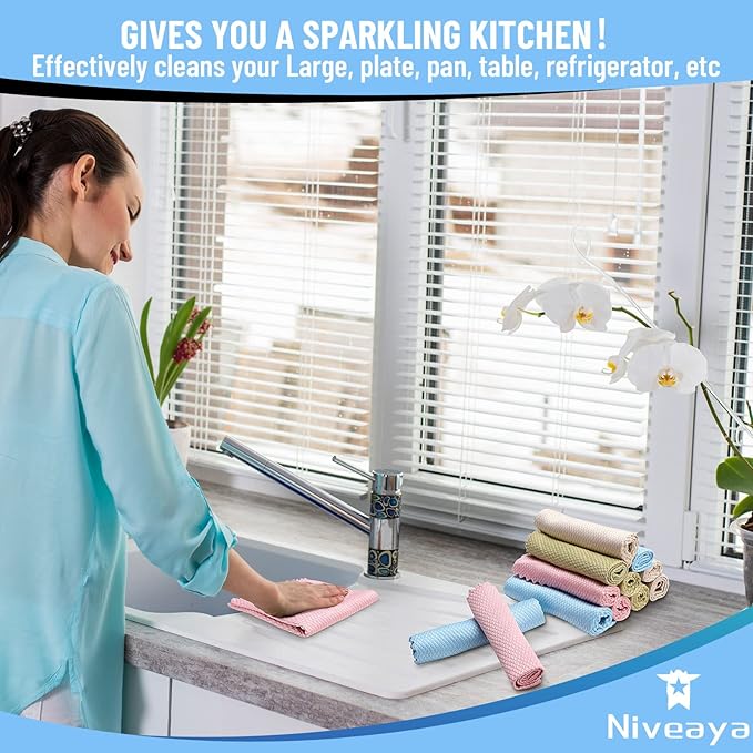 Niveaya Nano Streak Free Miracle Cleaning Cloths
