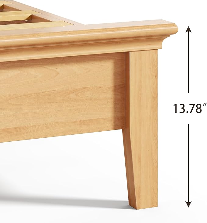 Lifezone Wood Queen Bed, Solid Wood Bed