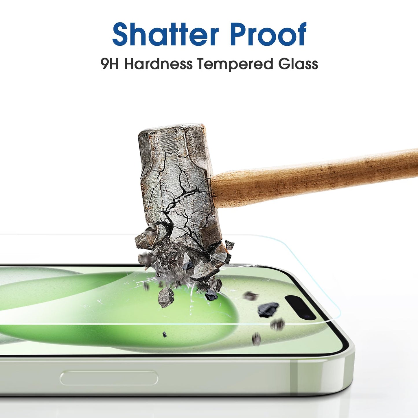 amFilm Easiest Installation OneTouch for iPhone 15 Pro Max Screen Protector [6.7 Inch] Tempered Glass + Camera Lens Protector, Auto-Alignment Tech, Bubble Free, Case Friendly, Anti-Scratch [2+2 Pack]