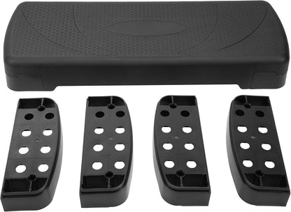 BalanceFrom Aerobic Step Platform Trainer with Adjustable 3-Level Risers, 400 Pound Weight Capacity – Non-Slip Exercise Stepper for Cardio, Strength, and Fitness Workouts at Home or Gym