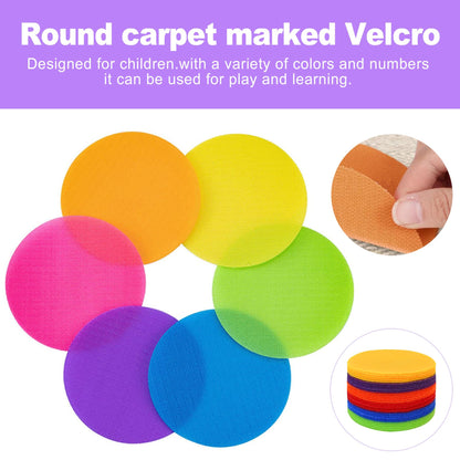ZeriLion 30 Pack Poly Spots Markers 4" - Floor Dots Rubber Circles for Gym Classroom Kids Carpet Spots Sit Spots - Spot Markers for Classroom Rug