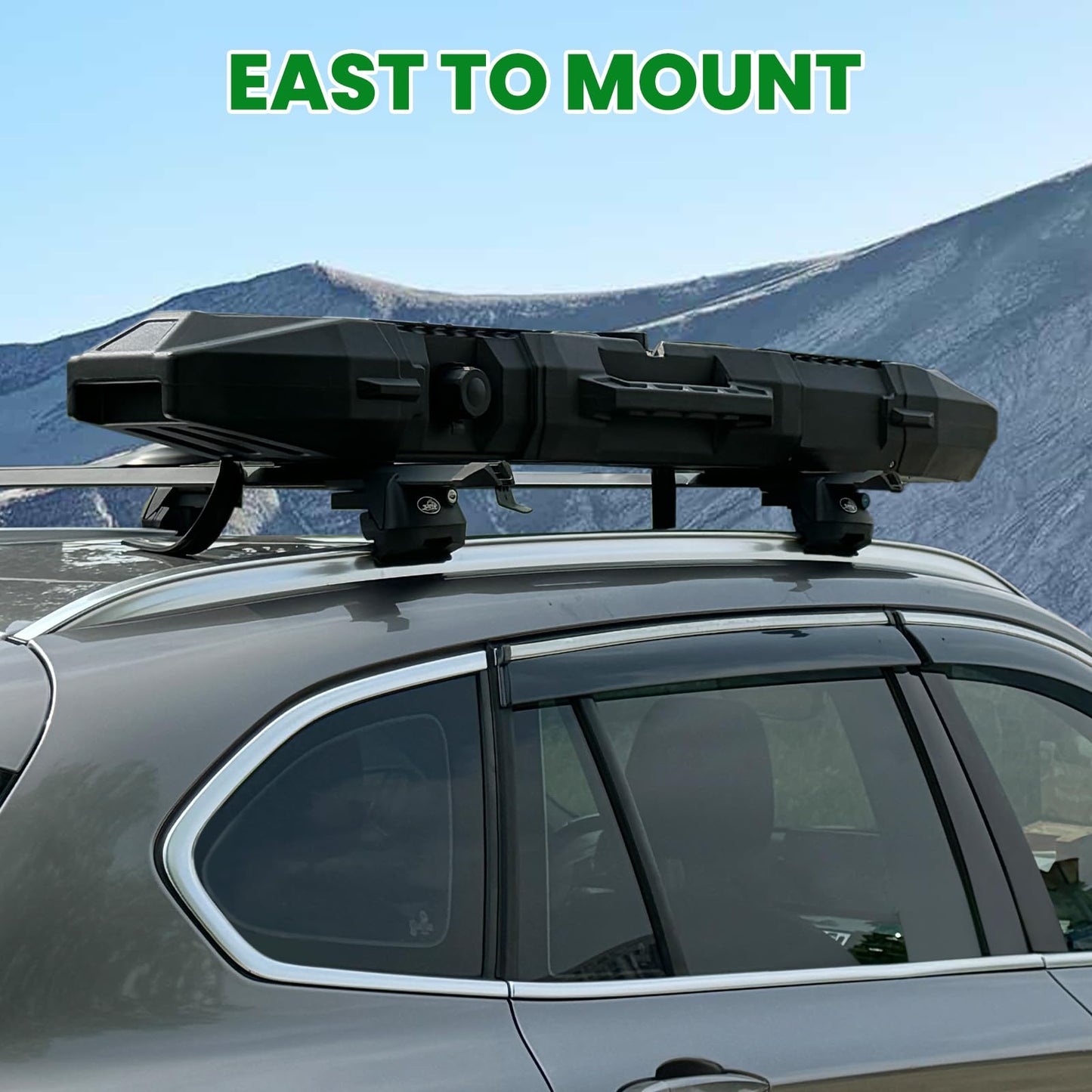 Just-V 7-Gallon Water Tank with Camping Shower for Off-Road Vehicles, Pick-up Trucks,SUV,Outdoor Activities Water Supply Construction Black Roof Rack Mount